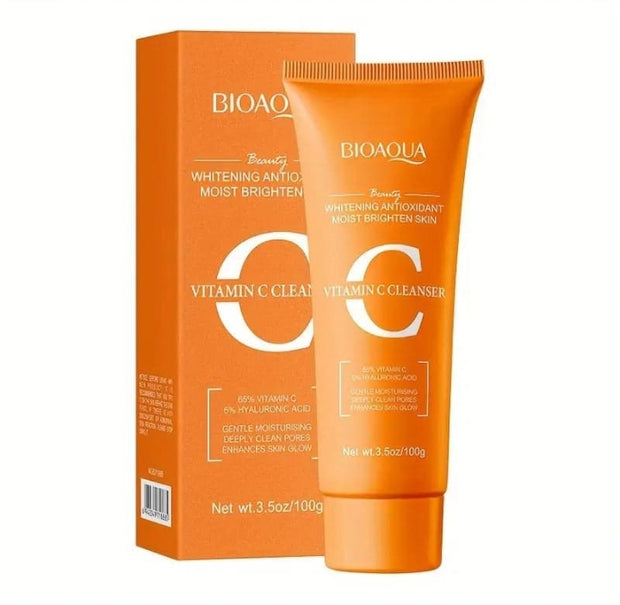 BIOAQUA Vitamin C Brightening Facial Cleanser – Deep Cleansing & Glow Boost