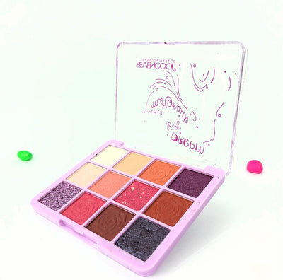 ✨ 12 Color Eyeshadow Palette – Pigmented & Blendable Shades ✨