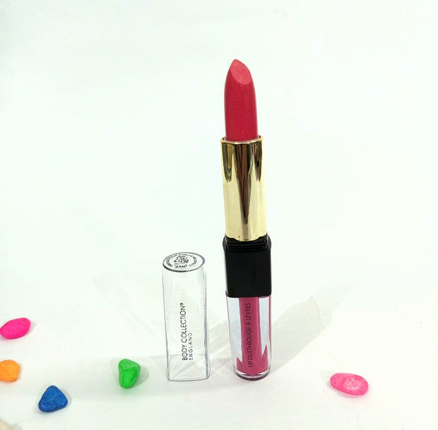 💋 Lipstick + Lip Gloss 2 in 1 – Bold Color & Glossy Shine