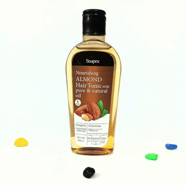 🌰 Soapex Almond Hair Oil – Strong, Shiny & Nourished Hair
