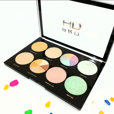 🌟 HD Pro Amplified Palette – 8 Highlighters & 8 Illuminators