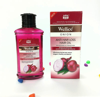 🌿 Wellice Onion Hair Oil – Strong, Healthy & Shiny Hair